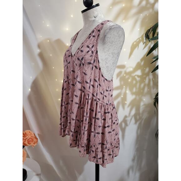 Intimately Free People Racerback Hi-Low Tunic Blouse Size S Boho Hippie Fairy - Picture 3 of 10